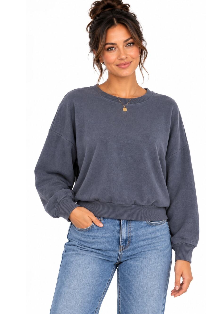 Treasure & Bond Women's Gray Oversized Drop Shoulder Sweatshirt Size S NWOT